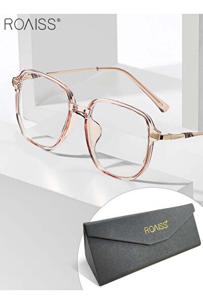ROAISS Oversized Blue Light Blocking Glasses for Men Women Square Transparent...
