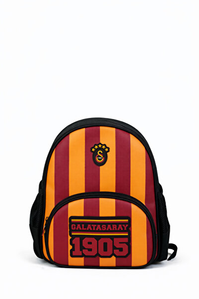 Galatasaray Lisanslı Logo Baskılı Anaokulu Çantası - Sarı Kırmızı 2 Bölmeli S...
