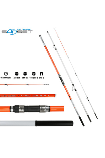 Sunset Ocean Vibration Hybrid LC 420 Cm 100-200gr Surf Kamışı