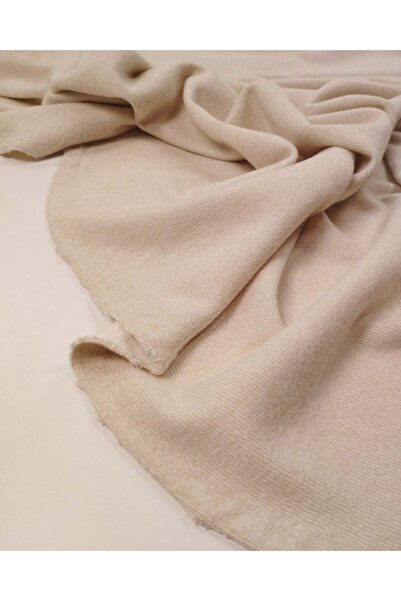 Kumaş Parça Cream Beige Thessaloniki Knitted Knitwear Fabric Lightweight Fluf...