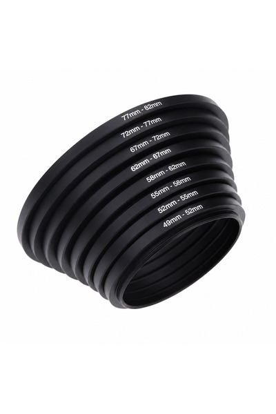 FotoManiac Kit de inele adaptoare step-up 37-82mm - Set de 9 adaptoare pentru...