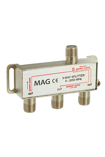 Herz 1/3 Uydu Anten bölme Splitter (5-2500 MHz) Powerpass