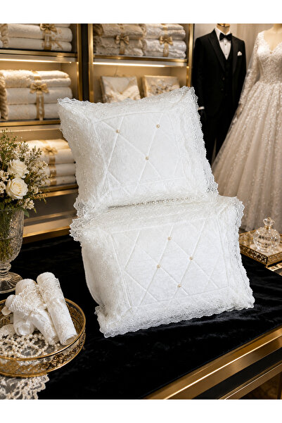 DİLEX ev tekstili French Guipure Velvet Stone Embellished Bundle Promise Enga...