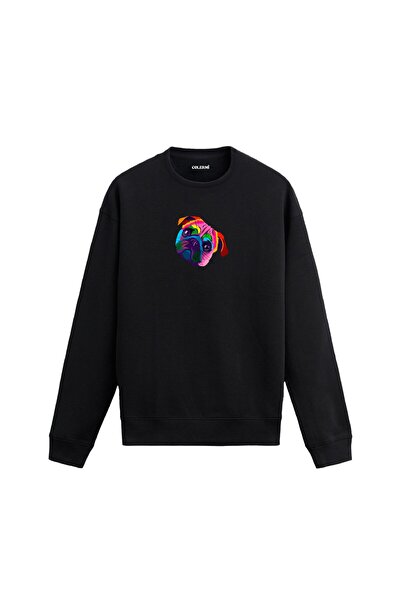 Colermi Colorful Pug Dog Printed Sweatshirt
