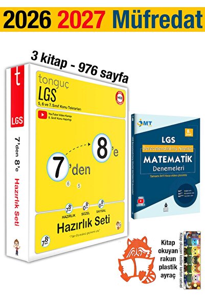 Tonguç Yayınları 7'den 8'e Hazırlık Seti 2026 Yaz Tatili 8. Sınıf Matematik D...
