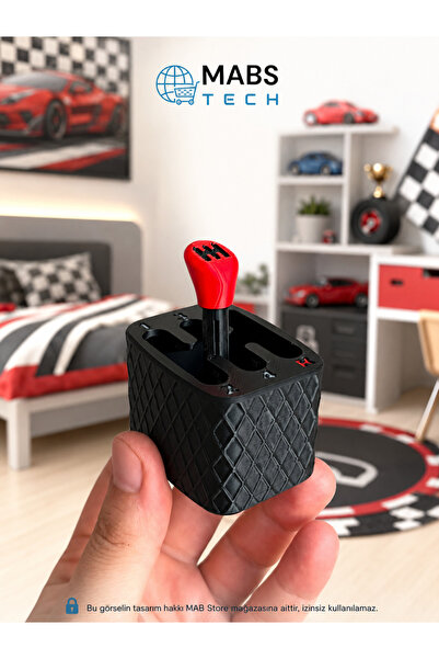 Mabs Tech Manuel Vites Fidget El Oyuncağı (M) 5,3 x 4,1 cm - Araba Meraklısı Çocuklara ve Sürücü Adaylarına Hediye 3D Vites Topuzu