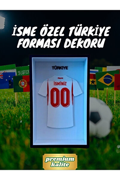 FLEXIS WE MAKE IT POSSIBLE FOR YOU Kişiye Özel Türkiye Forması Çerçeve Dekoru...