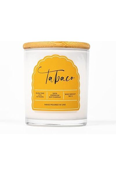 The Bros Candle, Scented Soy jar Candle, Scented Tobaco Premium Soy Candle, B...