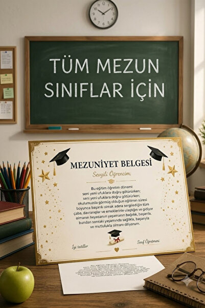 PAMEPAW 10 Adet A4 Boy Mezuniyet Belgesi - Kalın Kart - Yıl Sonu Hediye Yükse...