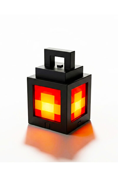 Flay3d Minecraft Fener Gece Lambası | Piksel Tasarımlı LED Masaüstü Dekor Işığı