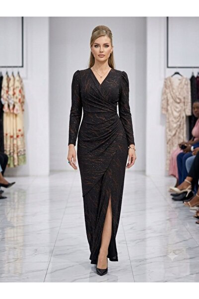 Pyramid masterpieces Velvet Evening Dress for Evening Events Nsaiy