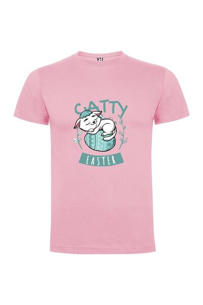 iLovePrints Easter Cat Bunny Design Tshirt