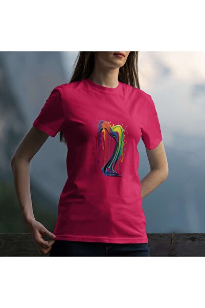 iLovePrints Colorful Abstract Harp Tshirt