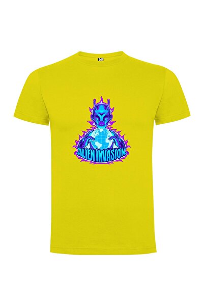 iLovePrints Globe-Wielding Alien Invader Tshirt