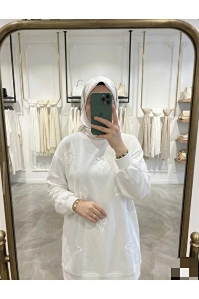 softalya moda kadın pul detaylı tesettür tunik