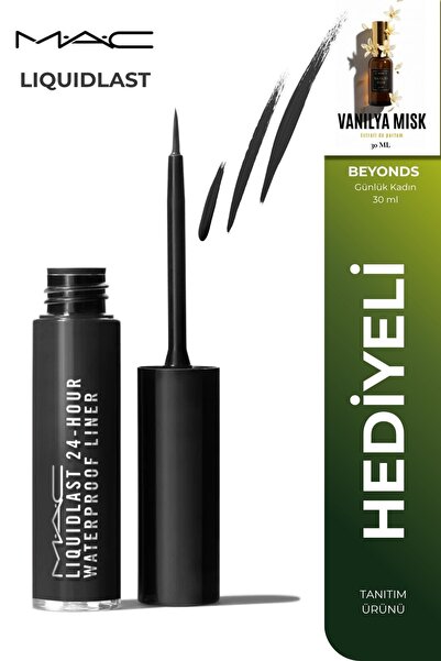 M.A.C Suya Dayanıklı Likit Eyeliner 24 Saat Kalıcı Yoğun Siyah Göz Kalemi Bul...