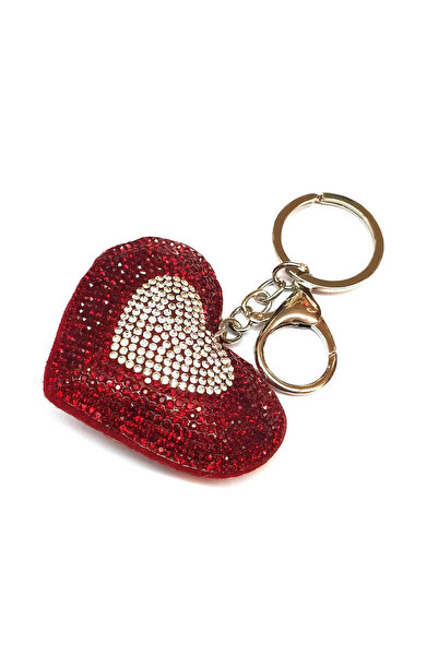 AMALFİ Stainless Steel Keychain Large Heart 7 Centimeters