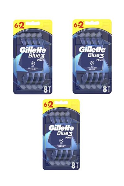 Gillette شفرات حلاقة بلو3 بلس 6+2 لي 3 قطع