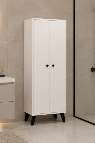 MOBİLİQUE Meltem No.2 Çok Amaçlı Banyo Dolabı Ayarlanabilir Raflı Kapaklı Hav...