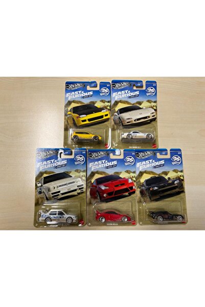 HOT WHEELS مجموعة سيارات سباق فاست آند فيوريوس مكونة من 5 سيارات: سيفيك إي جي...
