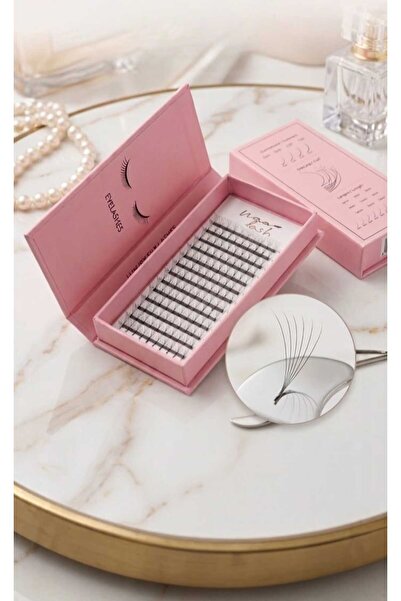 Aka 6D premade fan lashes ipek kirpik 010 D kıvrım 14 mm
