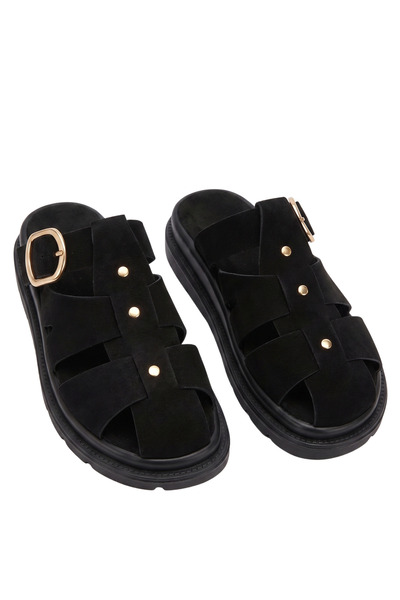 Barinoska Women's Suede Slippers with Adjustable Buckle, Orthopedic Comfortab...