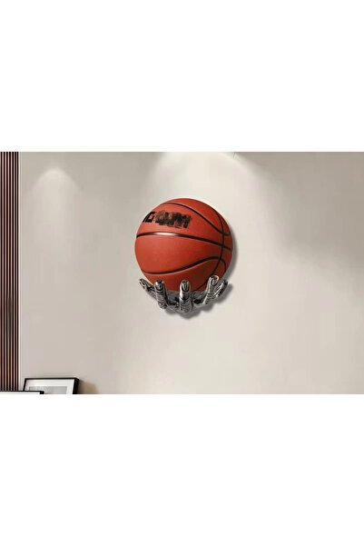 Vivense EL ŞEKLİNDE BASKETBOL, FUTBOL TOP TUTUCU, GÜMÜŞ