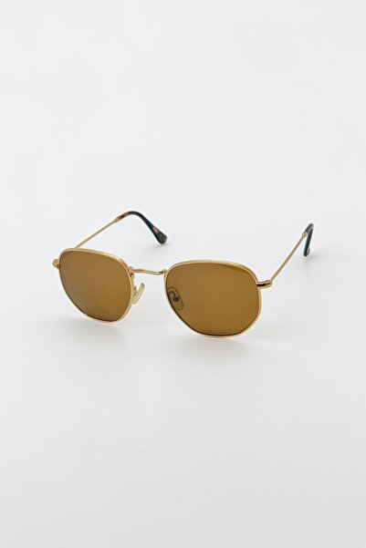 Flott Elif Optik FG0082 C2 48 Ekartman Mineral Cam Altıgen Unisex Güneş Gözlü...
