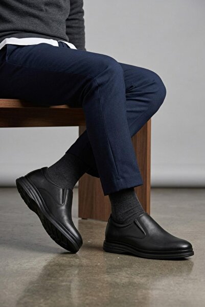 Papuçsepeti Shoe Basket 42793-1 Genuine Leather Orthopedic Sole Casual Men's ...