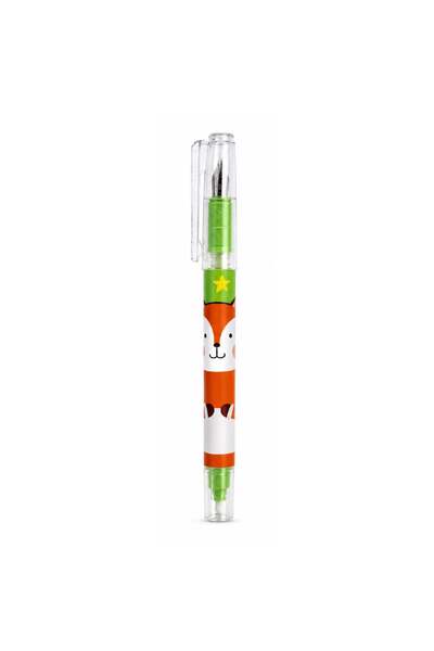 Fara brand Stilou 2-in-1 cu Pic Corector Verde