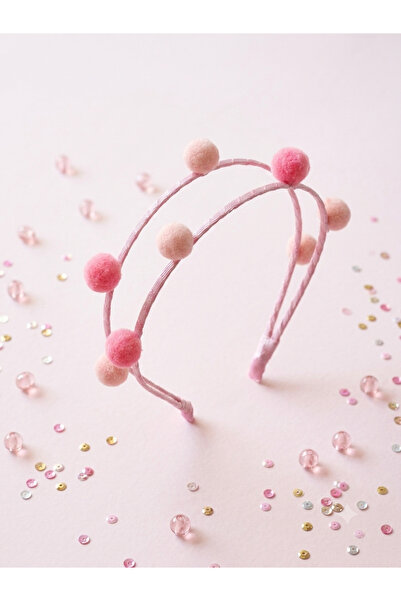 Minia Concept Kids Pinky Pompoms Ružičasti Pompom Detaljna Dvostruka Kruna za...