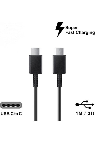 Generic GH-39 SUPER FAST USB CHARGING TYPE C TO C CABLE FOR SAMSUNG S20,S20 P...