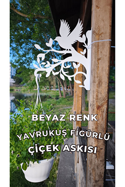 Metalciklerim Metal Saksı Askılığı - Yavrukuş Figürlü Duvar Tipi Dekoratif Çi...