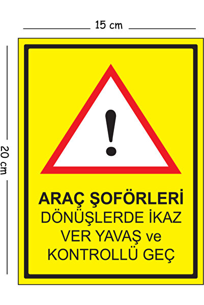 Mayeka Metal Car Drivers Warning Signs on Turns: Slow and Controlled Passing ...