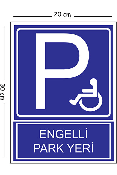 Mayeka Metal Engelli Park Yeri 20x30 Cm A4 Uyarı İş Güvenliği Levhası