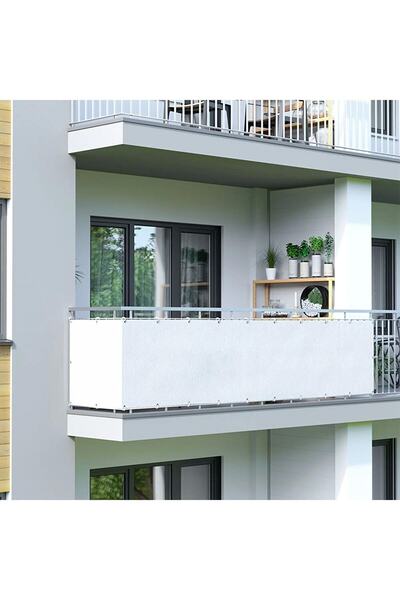50cm Polyester Balkon Korkuluğu Brandası, Bahçe ve Çatı Koruma Tente