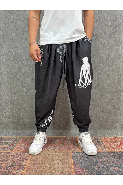 FıttingRoom Elastic Waist Pleated Patterned Half-Shalwar