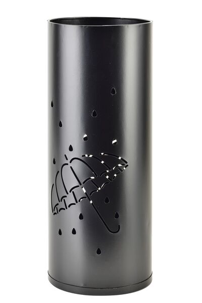 MONDEX Suport umbrelă metalic CEDRIC BLACK 18x18x45.5 cm Negru 1 buc.