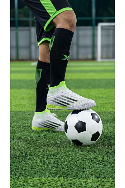 QUNDIR Erkek Triko Çoraplı Halı Saha Krampon Futbol Spor Ayakkabısı