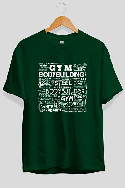 Ankhises Μπλουζάκι γυμναστικής και bodybuilding, υπερμεγέθη, με στάμπα μπροστ...
