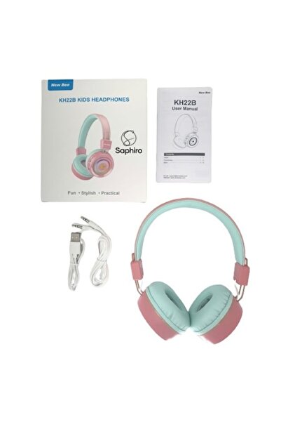 OEM Căști wireless pentru copii Saphiro KH22B, Bluetooth 5.0, autonomie de 32...