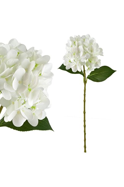 MONDEX Floare artificială Prima Viridis Hortensie 60 cm Albă 1 buc.