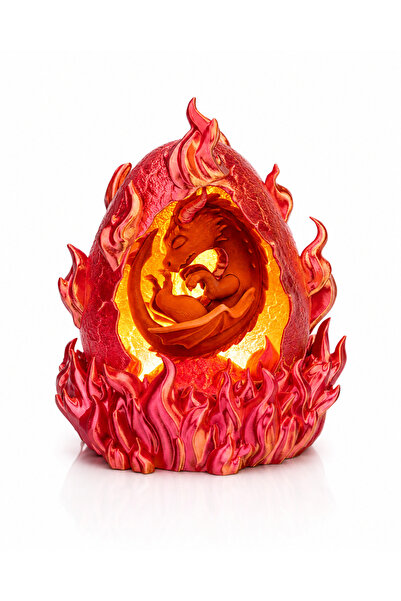3dlink Inima de Foc – Lampă Decorativă Imprimată 3D, Finisată Manual