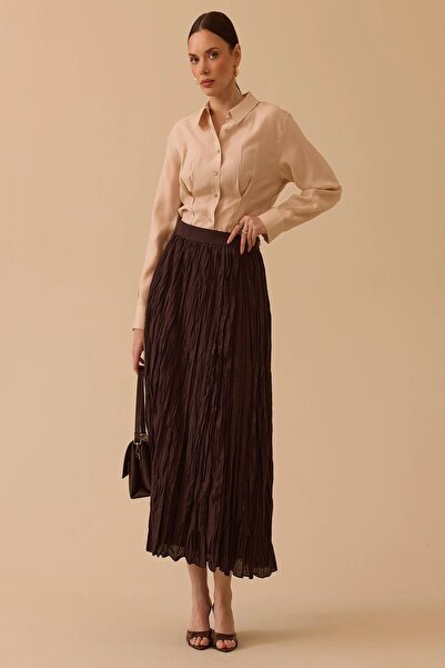Rain and River Wrinkled textured skirt