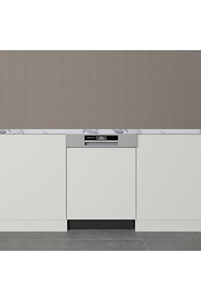 HOMECONOM Yarı Ankastre Bulaşık Makinesi Kapağı 60 cm Mat Beyaz MDF Lam
