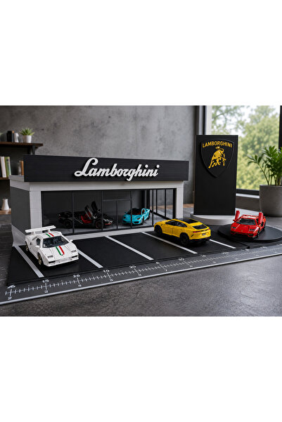 PAİPLAYSHOP 1:64 Ölçek Lamborghini Showroom Dioraması