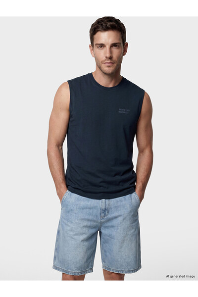 LC Waikiki Peak New Season Crew Neck Sleeveless Printed Men's T-Shirt