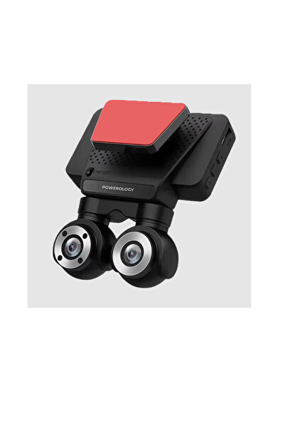 Powerology Dual Lens Dash Camera Black