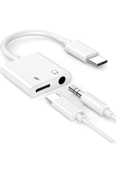 Arabest محول سماعات الرأس، محول 2 في 1 من USB C إلى مقبس صوت 3.5 ملم، شاحن سر...