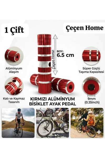ÇEÇEN HOME Alüminyum 1 Çift Bisiklet Pedalı, Bisiklet Arkası Ayak Koyma Basam...